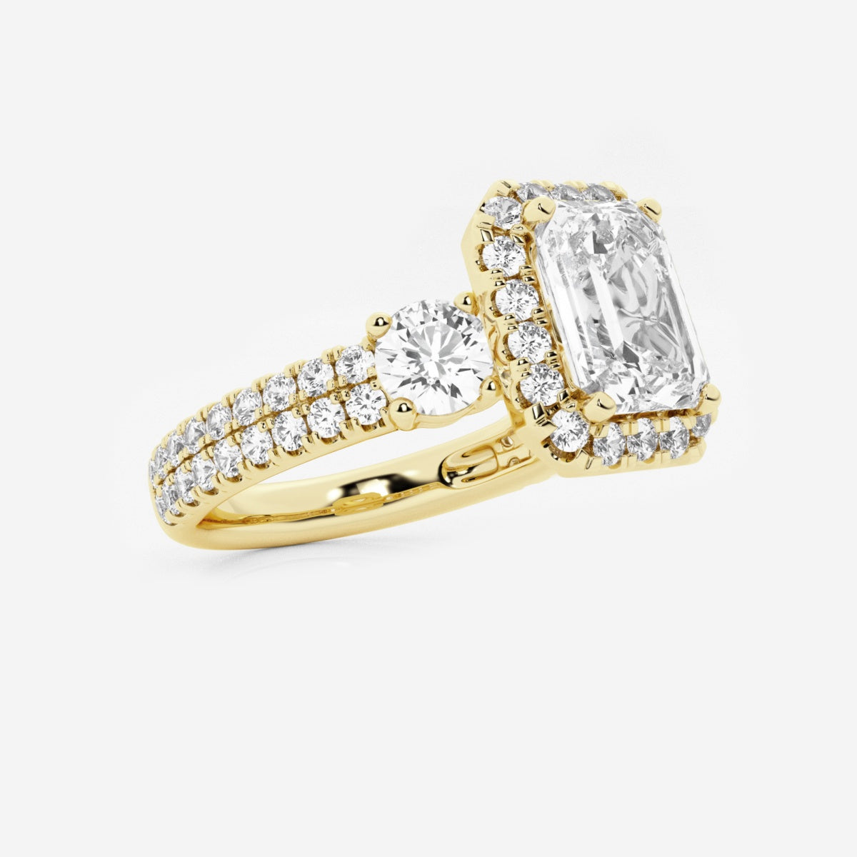 Adriana - Double Row Halo Engagement Ring