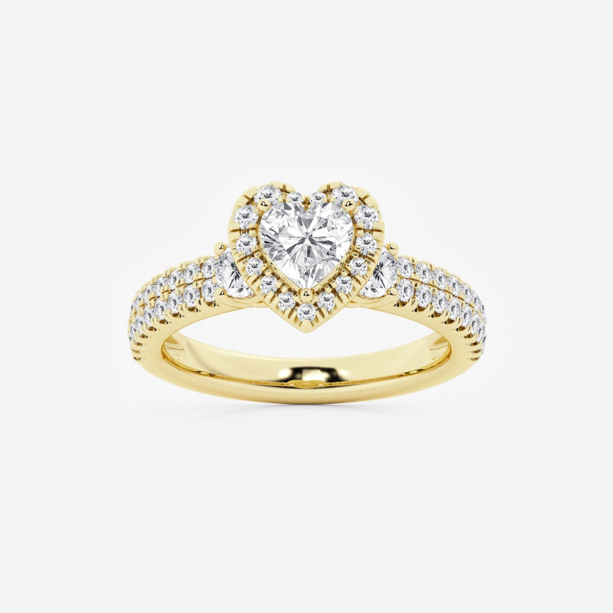 Adriana - Double Row Halo Engagement Ring