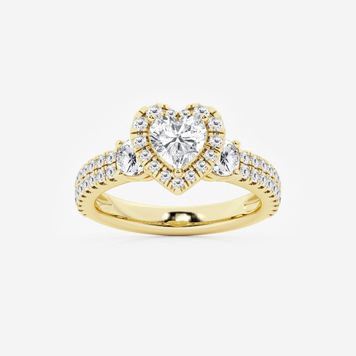 Adriana - Double Row Halo Engagement Ring