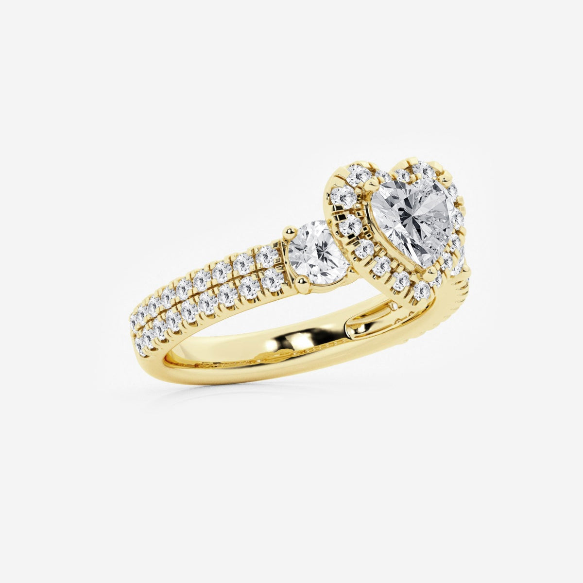 Adriana - Double Row Halo Engagement Ring