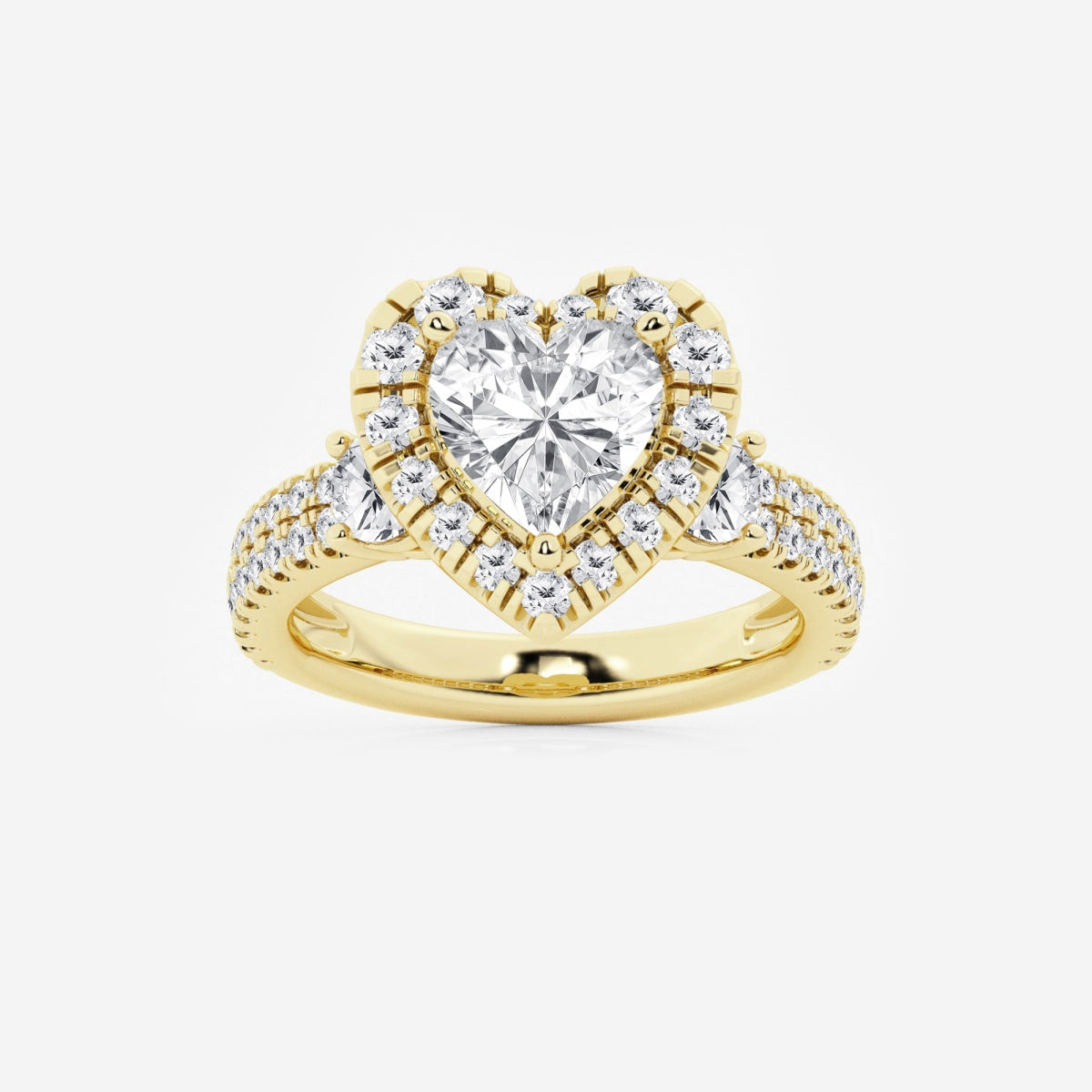 Adriana - Double Row Halo Engagement Ring