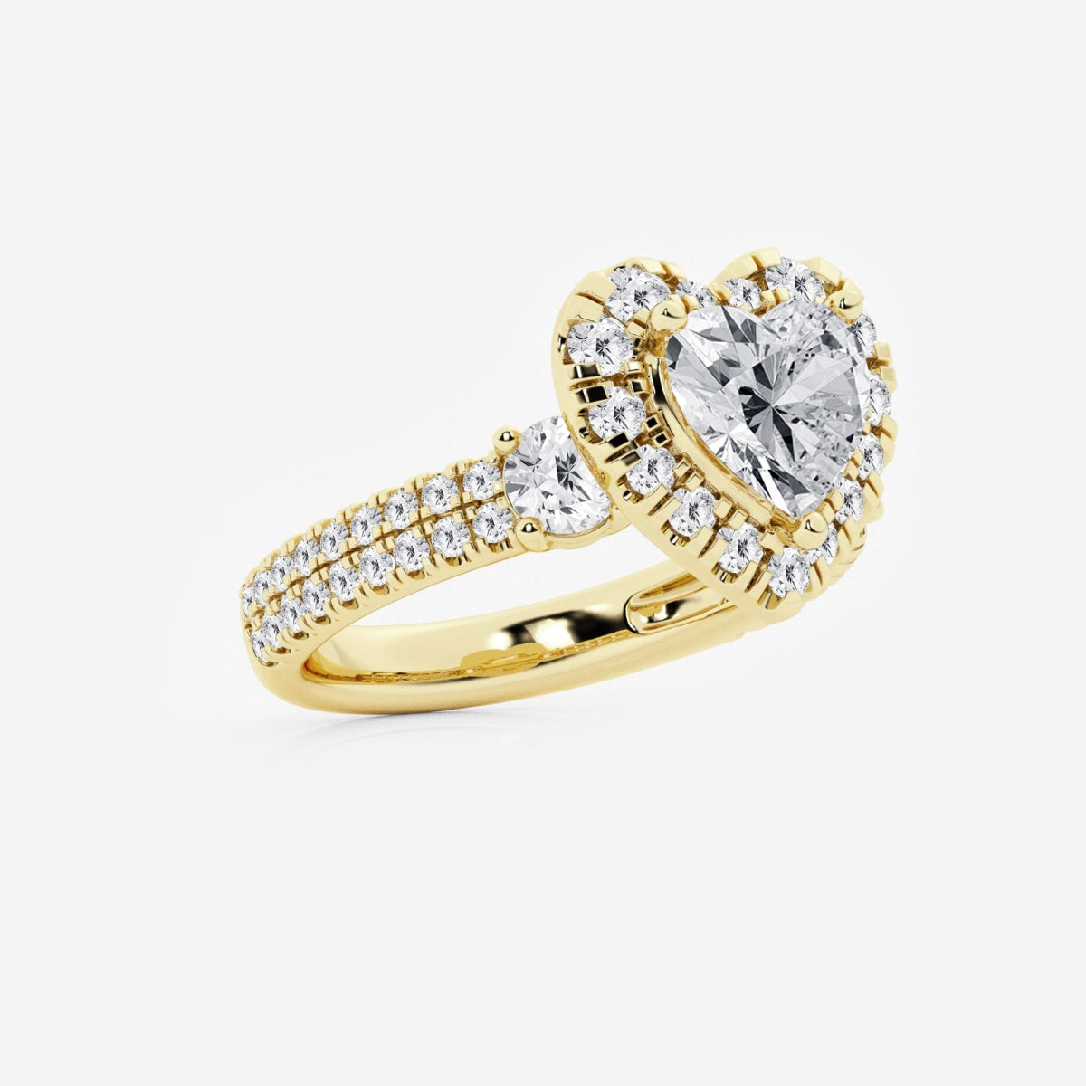 Adriana - Double Row Halo Engagement Ring