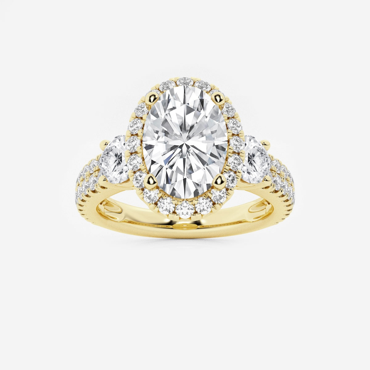 Adriana - Double Row Halo Engagement Ring