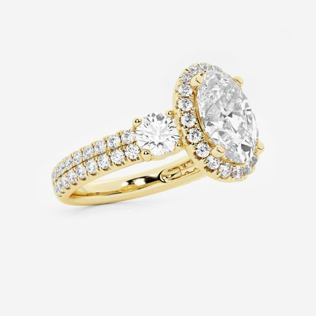 Adriana - Double Row Halo Engagement Ring