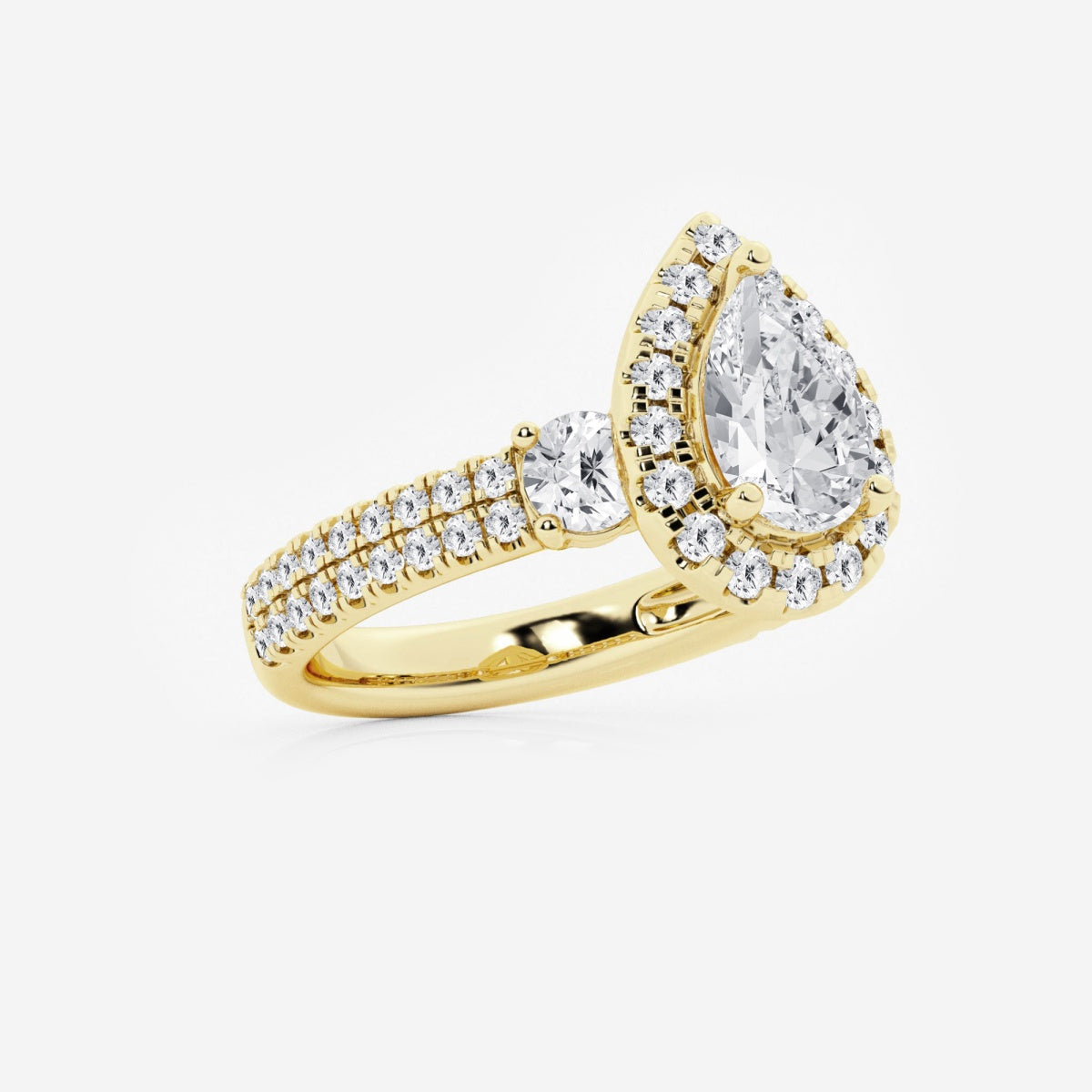 Adriana - Double Row Halo Engagement Ring