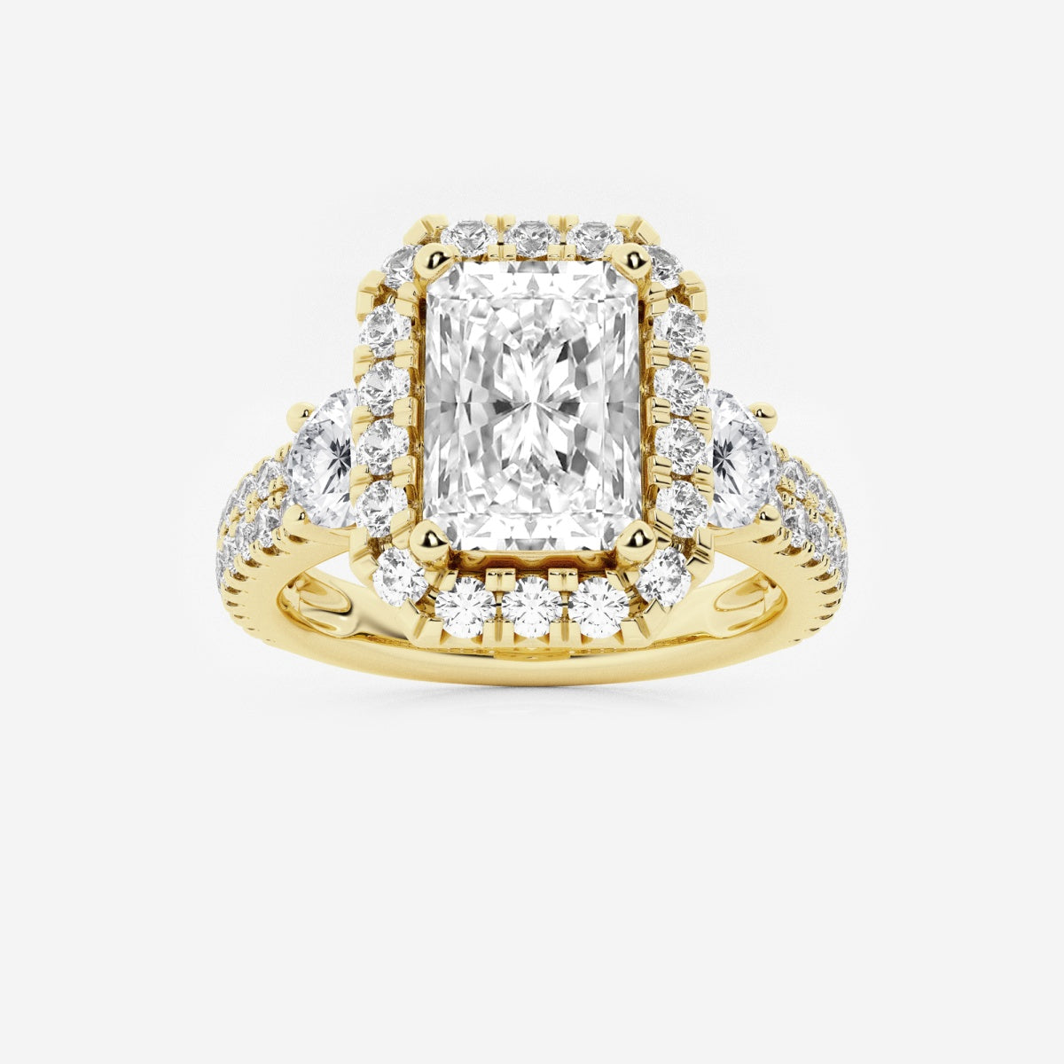 Adriana - Double Row Halo Engagement Ring