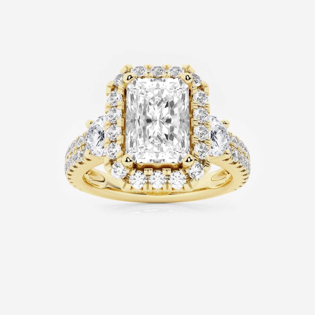 Adriana - Double Row Halo Engagement Ring