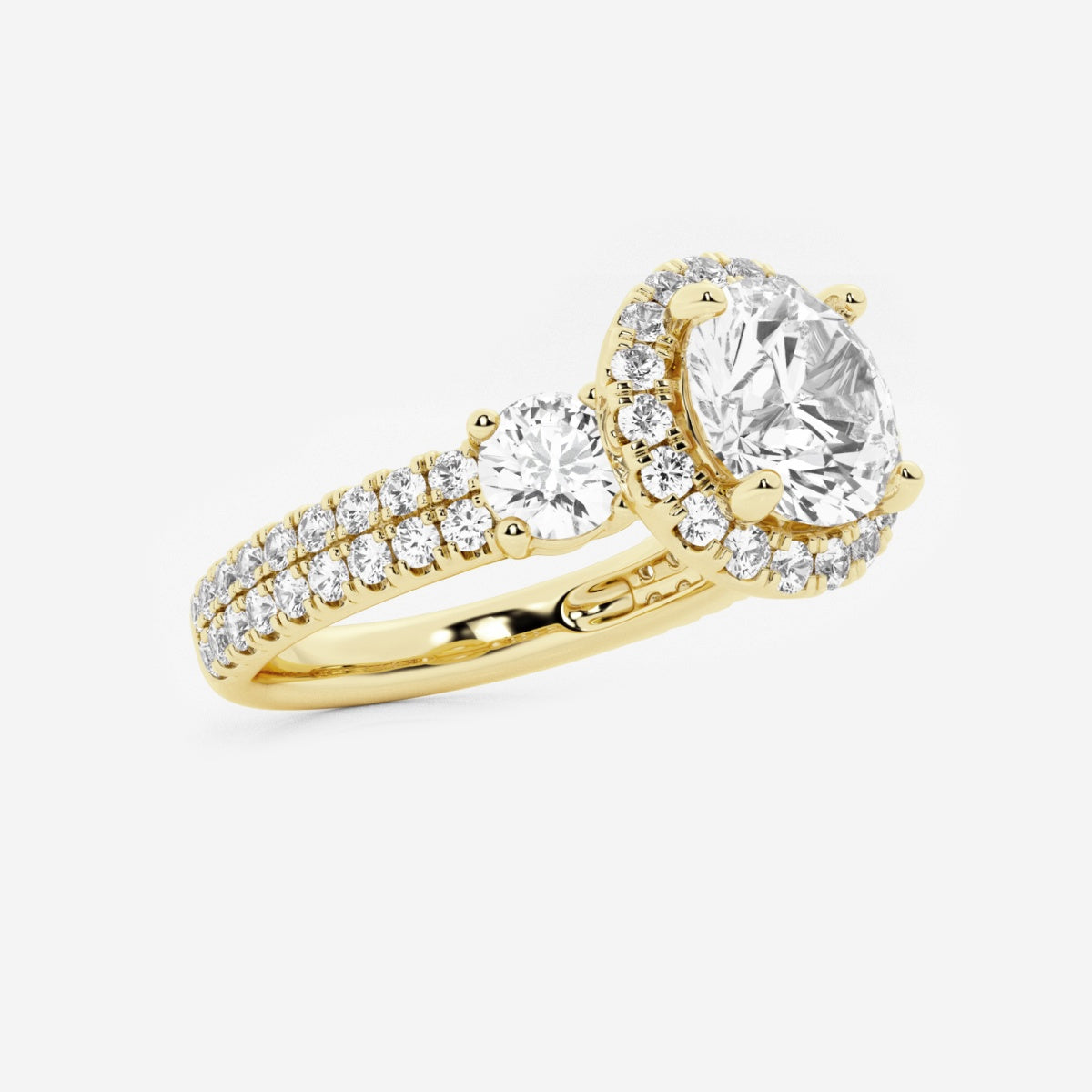 Adriana - Double Row Halo Engagement Ring