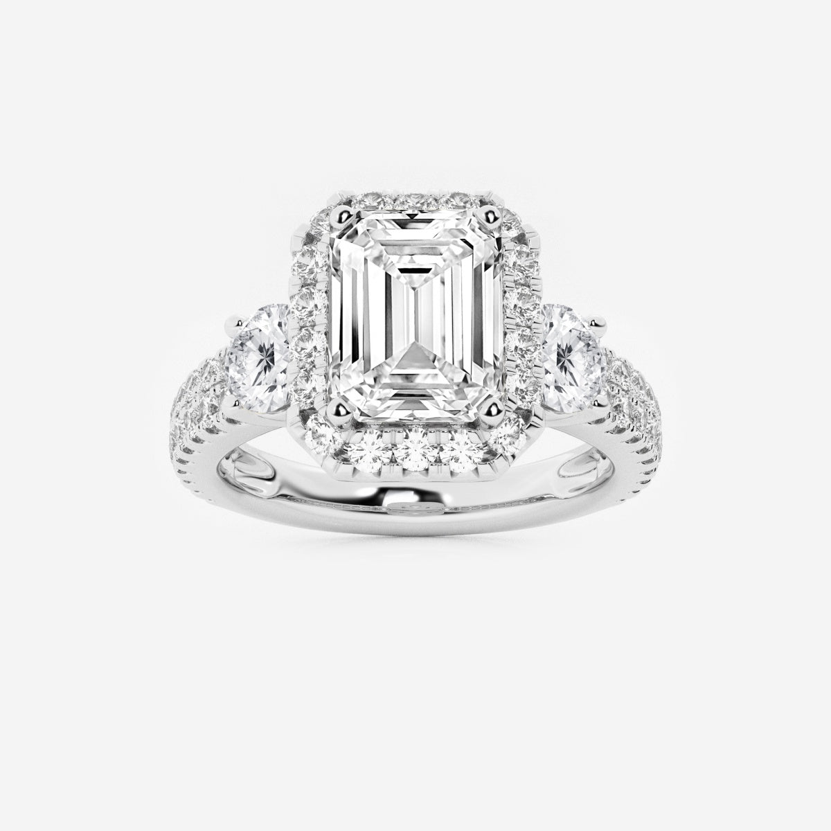 Adriana - Double Row Halo Engagement Ring