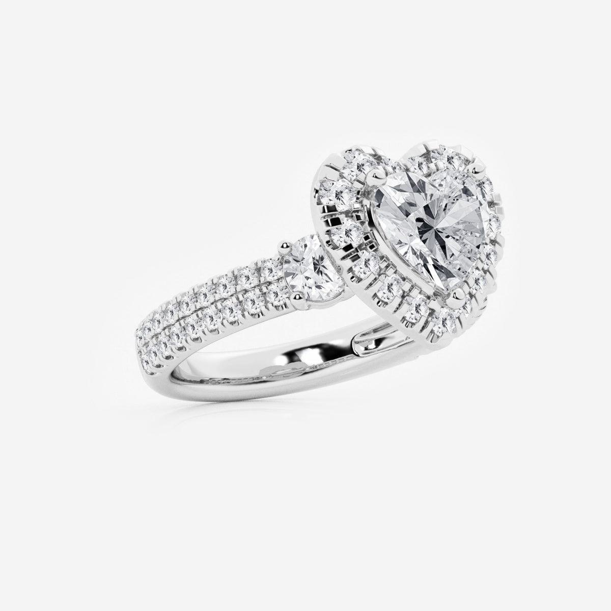 Adriana - Double Row Halo Engagement Ring