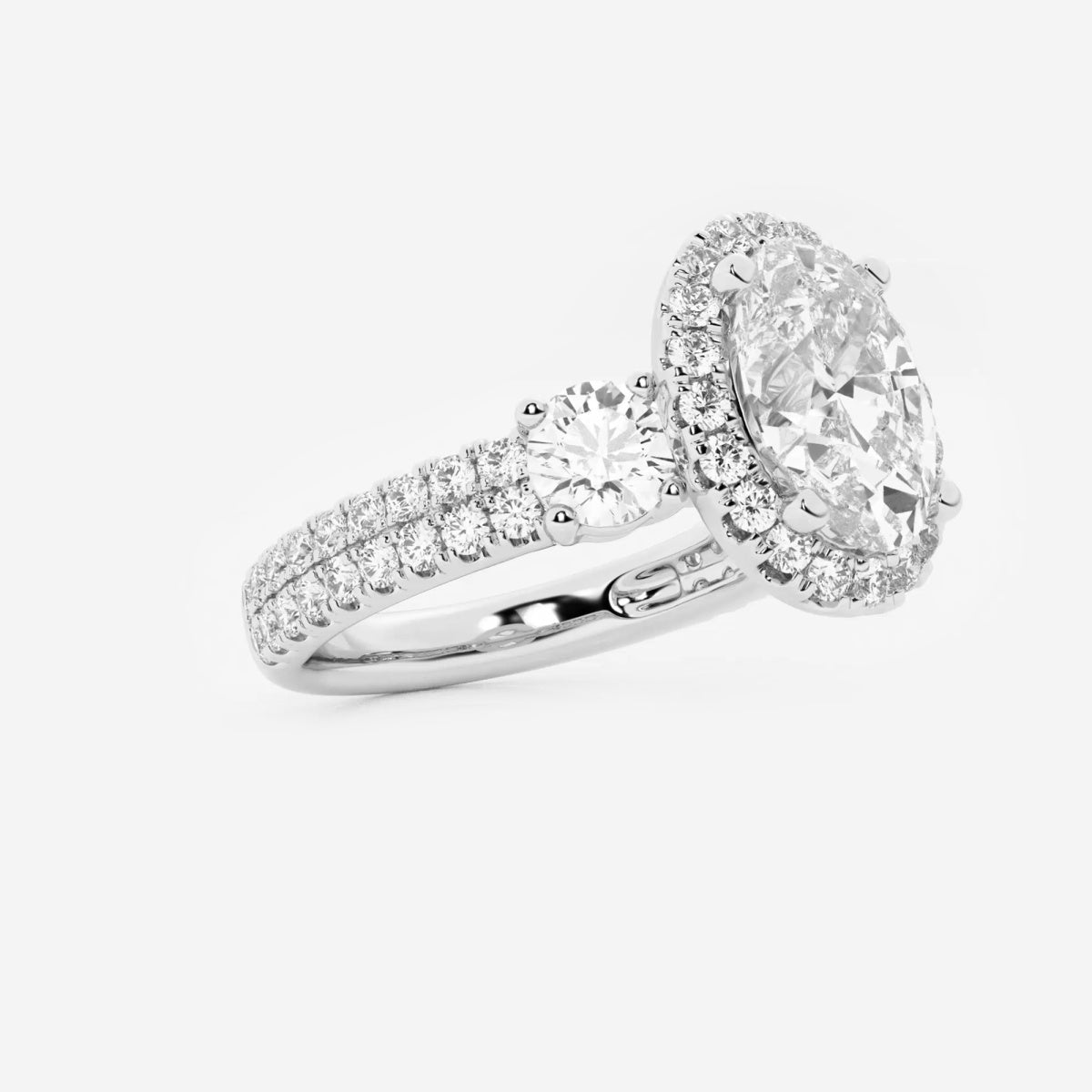 Adriana - Double Row Halo Engagement Ring