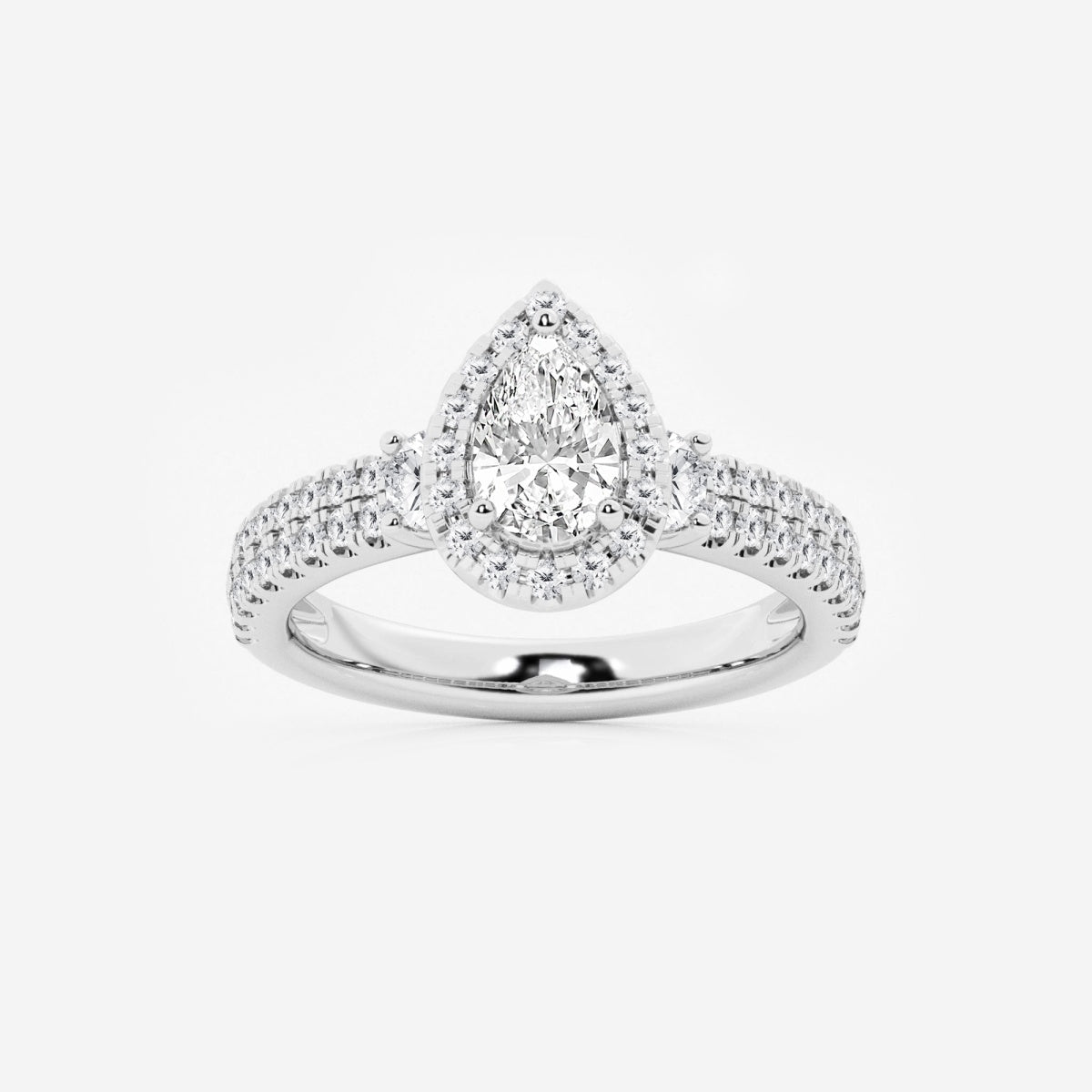 Adriana - Double Row Halo Engagement Ring