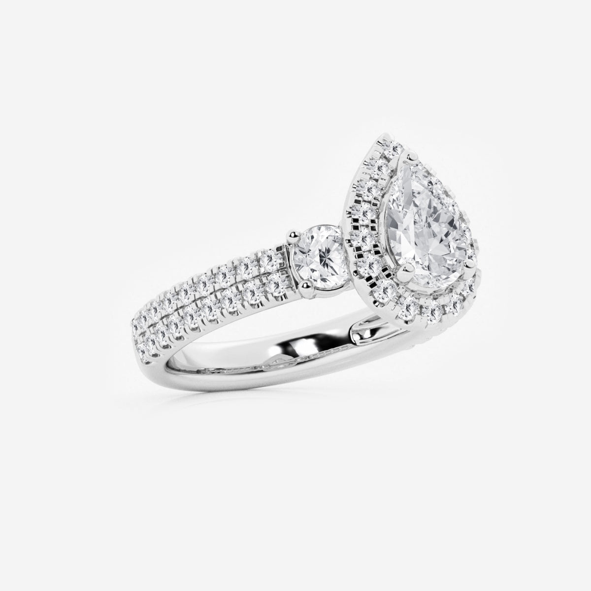 Adriana - Double Row Halo Engagement Ring