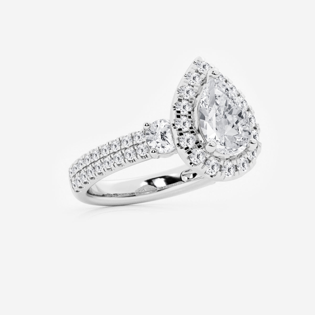 Adriana - Double Row Halo Engagement Ring