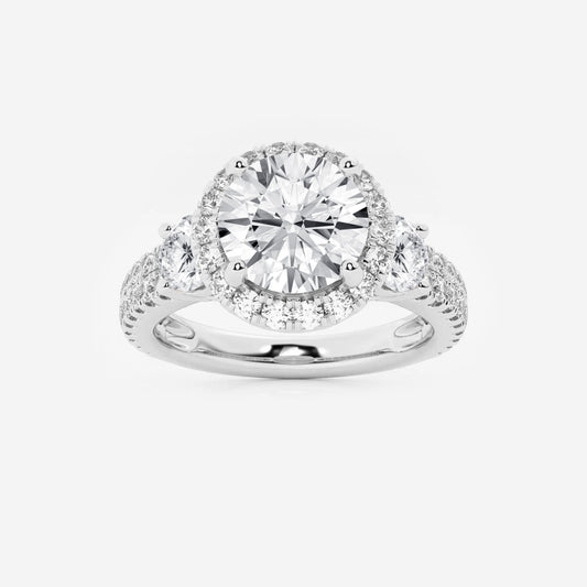 Adriana - Double Row Halo Engagement Ring