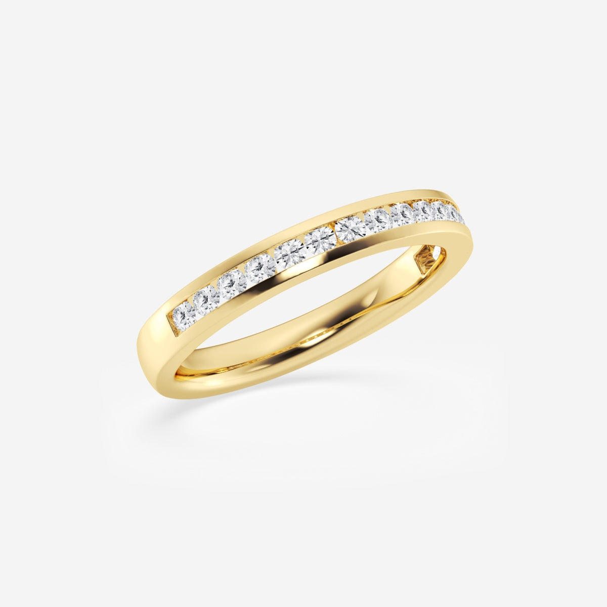 Amara - Clean Channel Design Wedding Ring