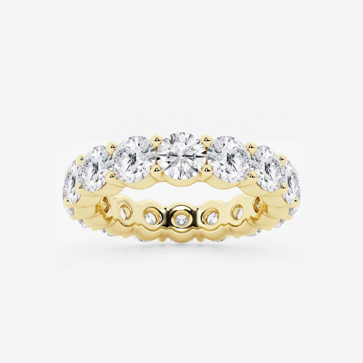 Amelia - Shared Prong Eternity Wedding Ring