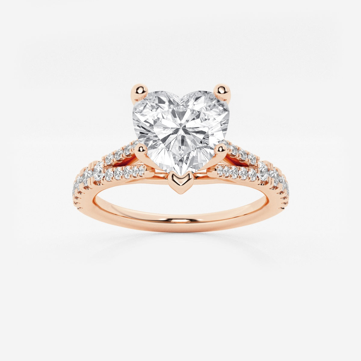 Amelia - Split Shank Side Stones Engagement Ring