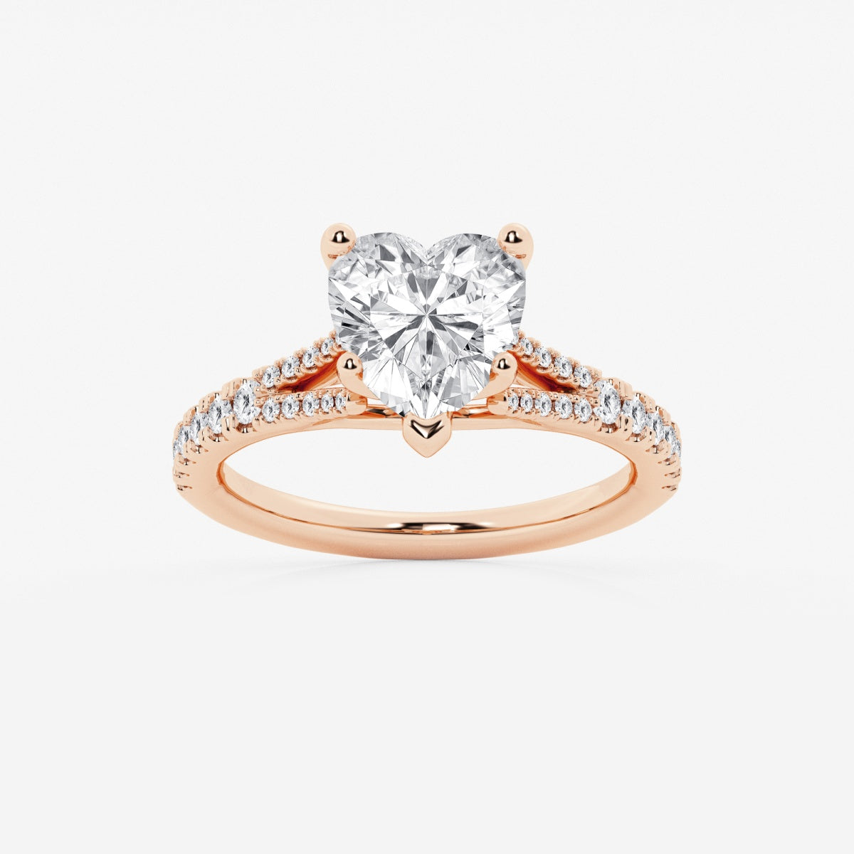 Amelia - Split Shank Side Stones Engagement Ring