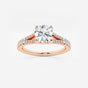 Amelia - Split Shank Side Stones Engagement Ring