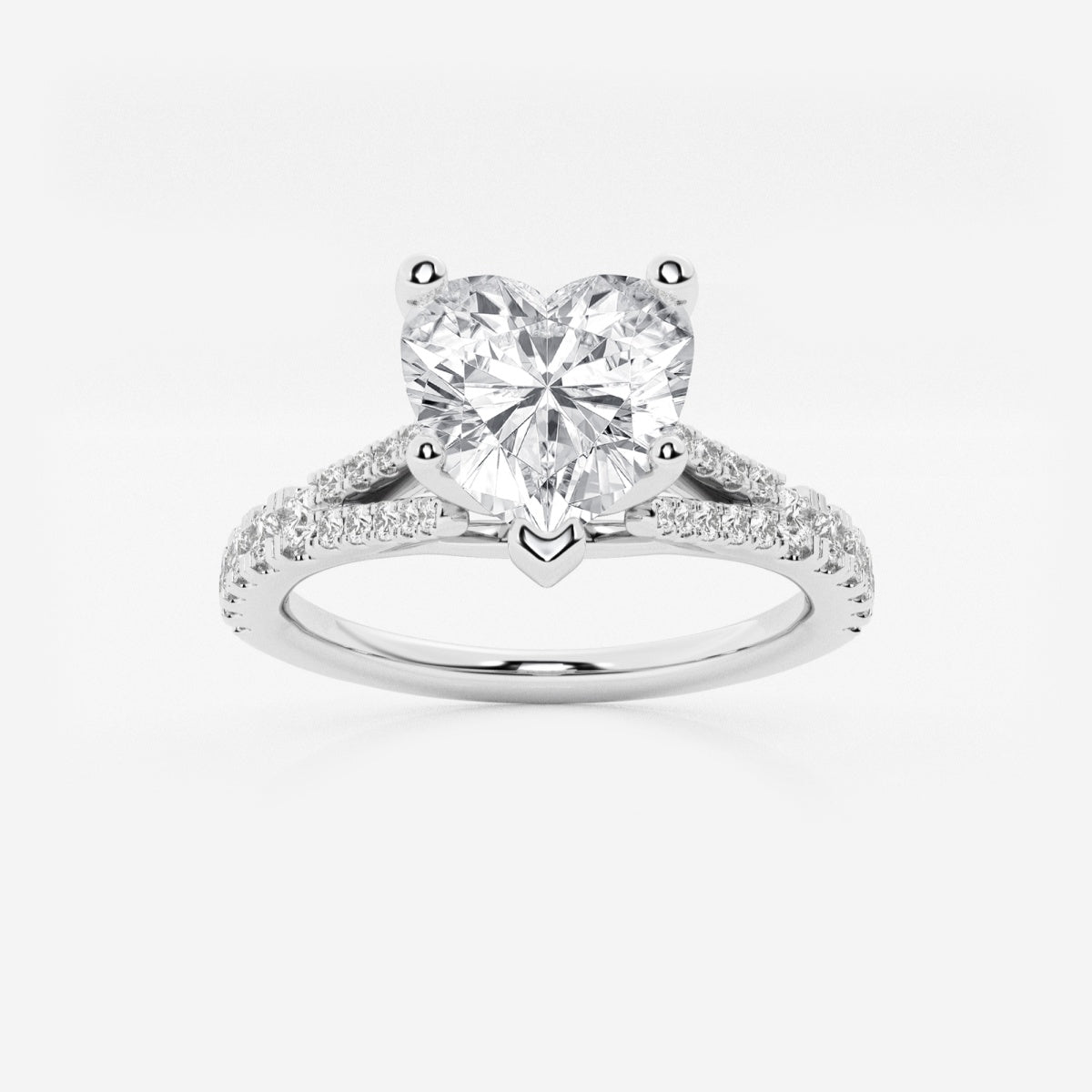 Amelia - Split Shank Side Stones Engagement Ring