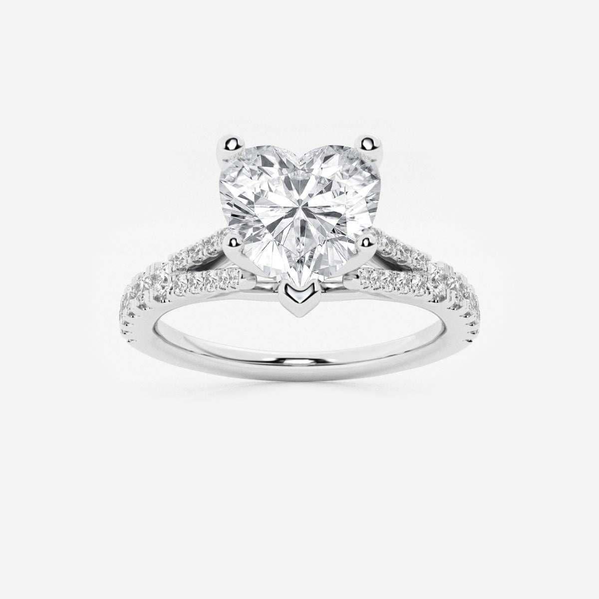 Amelia - Split Shank Side Stones Engagement Ring