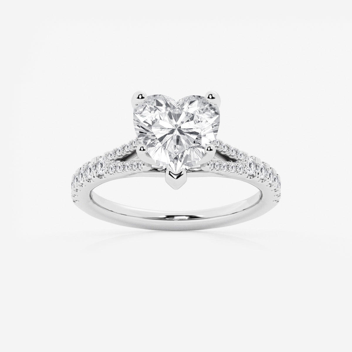 Amelia - Split Shank Side Stones Engagement Ring