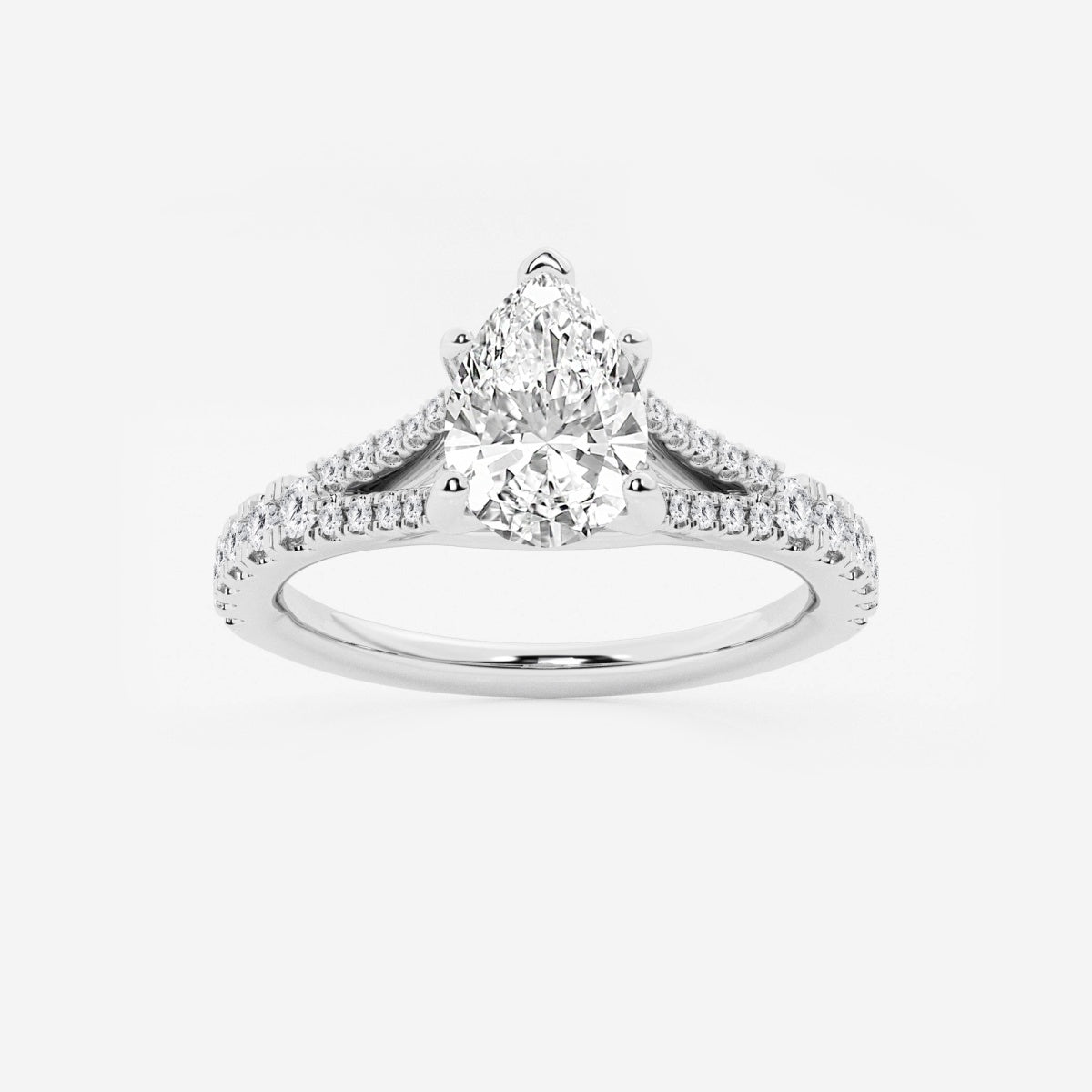 Amelia - Split Shank Side Stones Engagement Ring