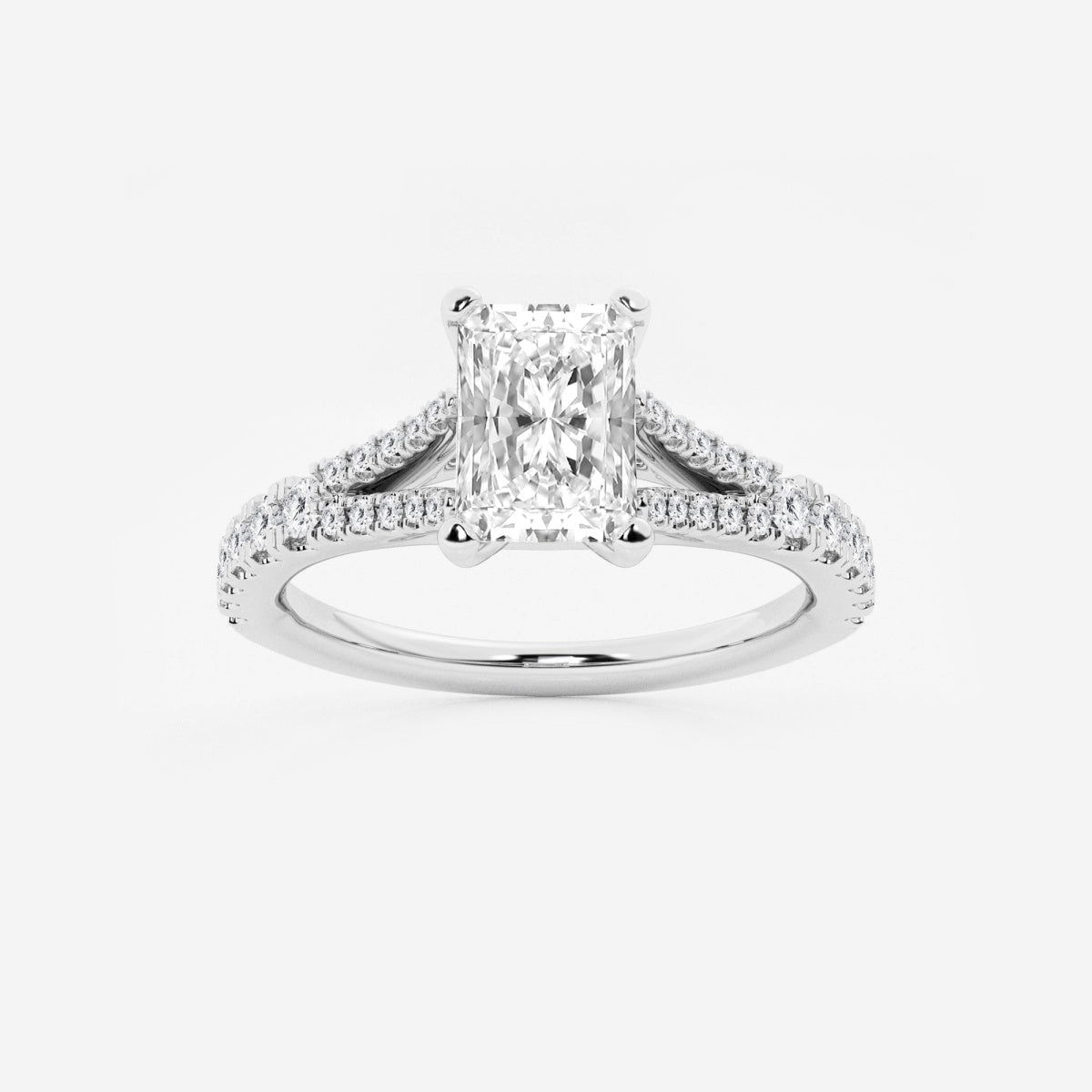 Amelia - Split Shank Side Stones Engagement Ring