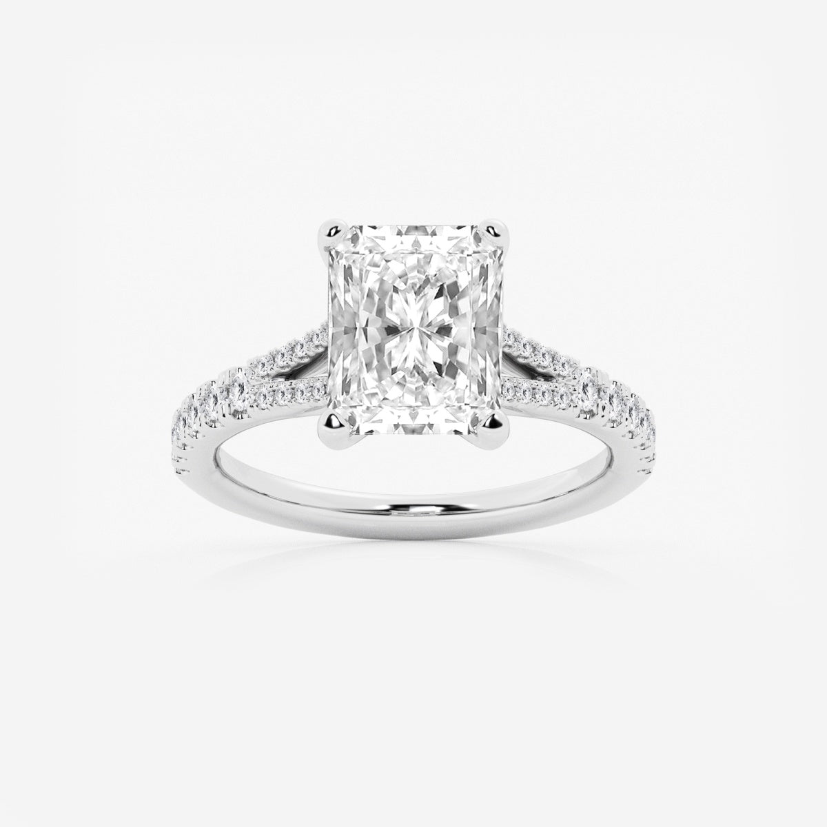 Amelia - Split Shank Side Stones Engagement Ring