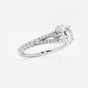 Amelia - Split Shank Side Stones Engagement Ring