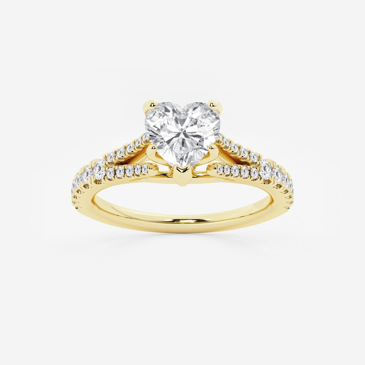 Amelia - Split Shank Side Stones Engagement Ring