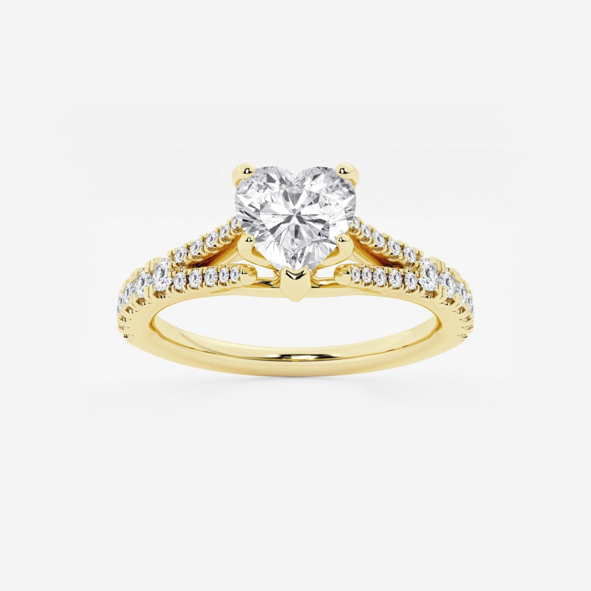 Amelia - Split Shank Side Stones Engagement Ring