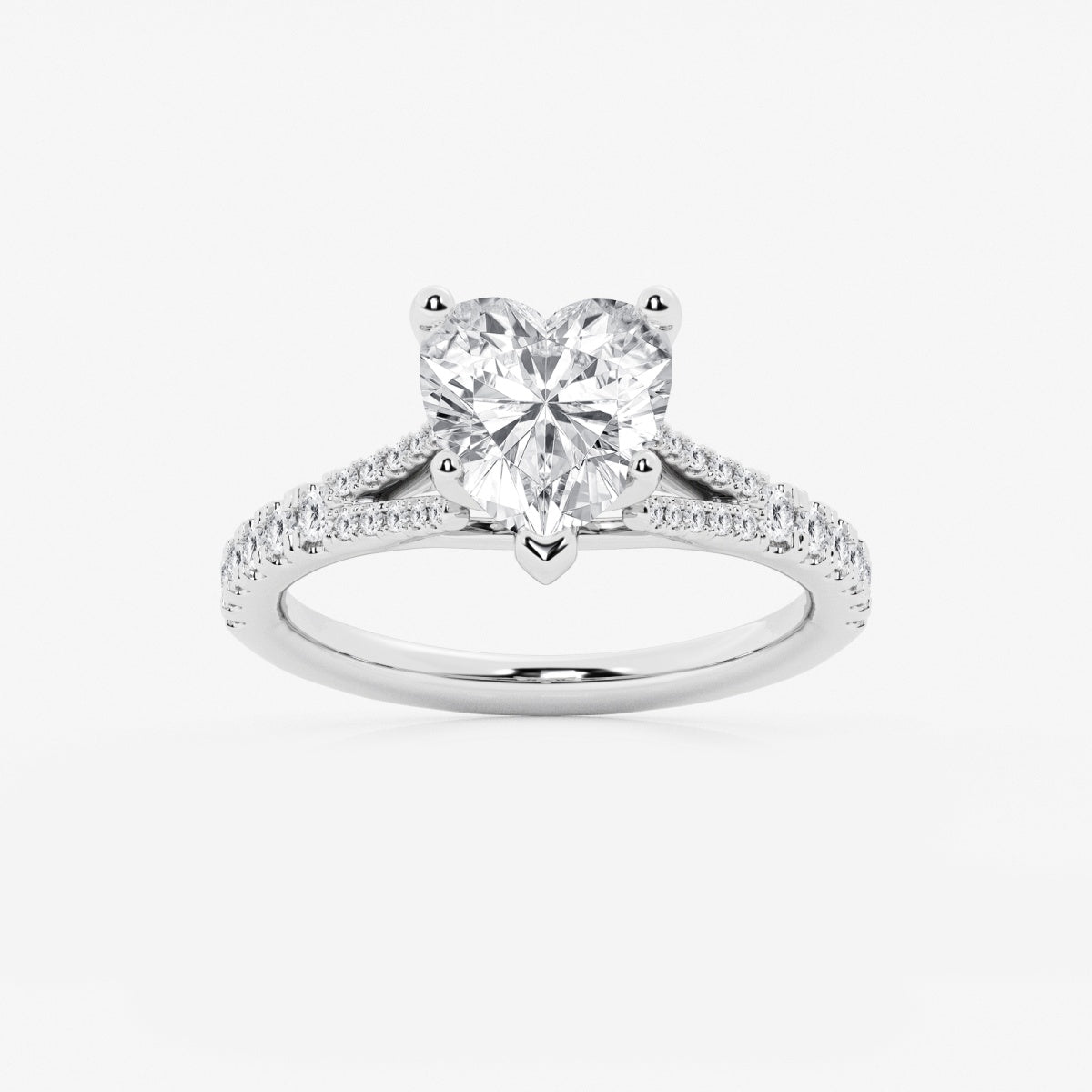 Amelia - Split Shank Side Stones Engagement Ring