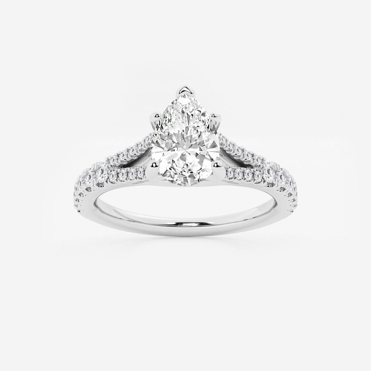 Amelia - Split Shank Side Stones Engagement Ring