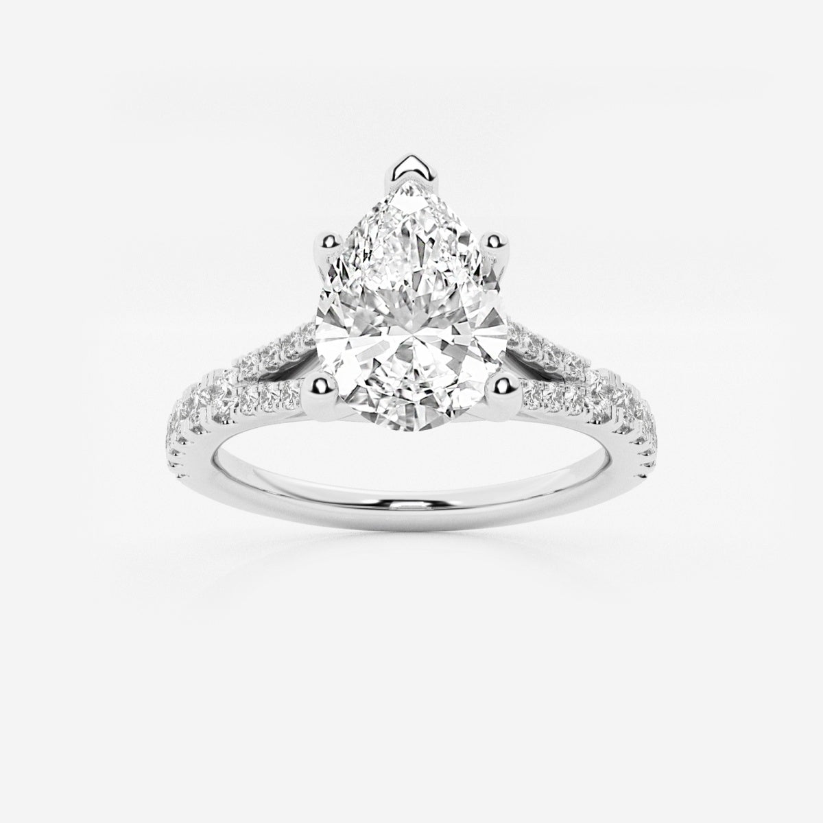 Amelia - Split Shank Side Stones Engagement Ring