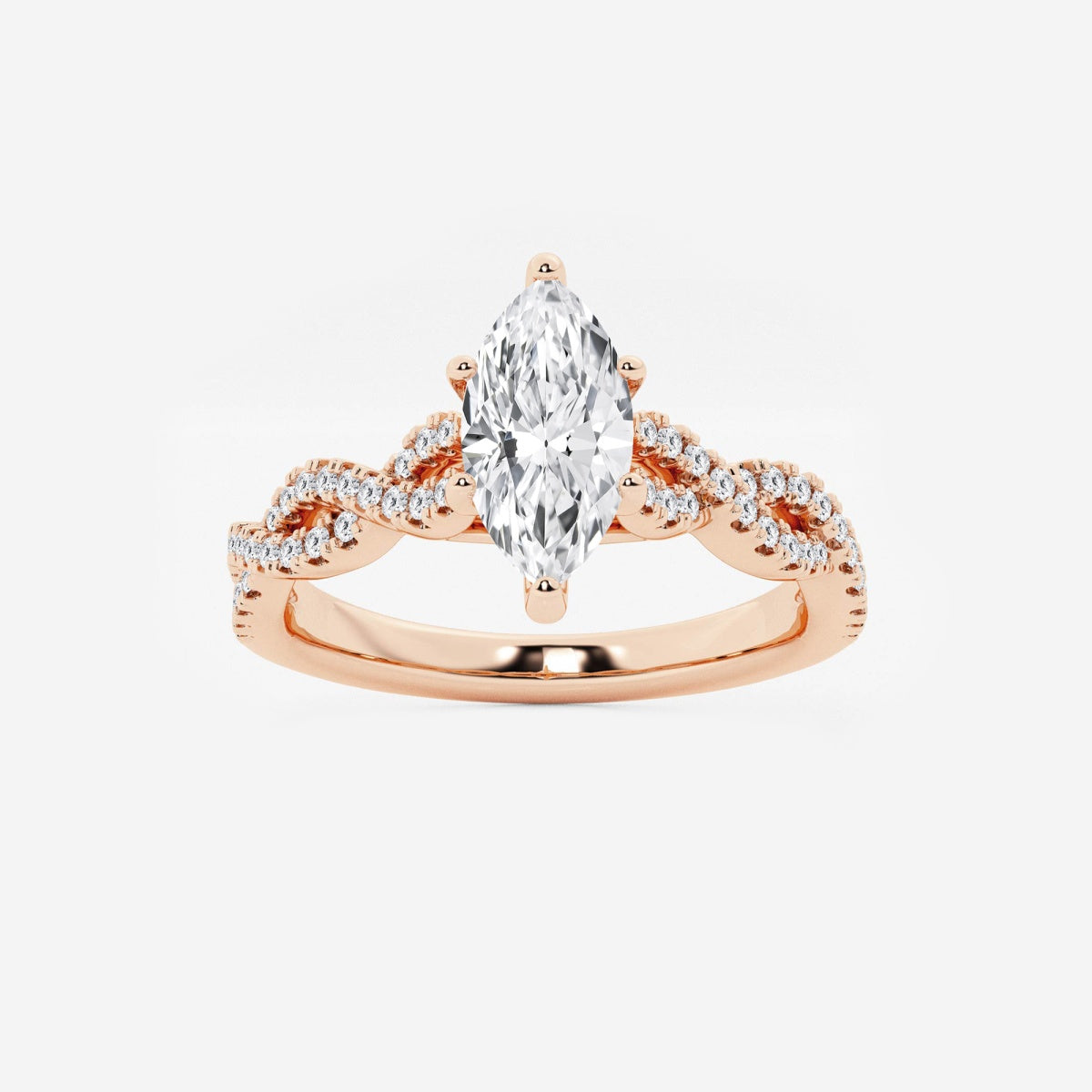 Arden - Double Twist Design Engagement Ring