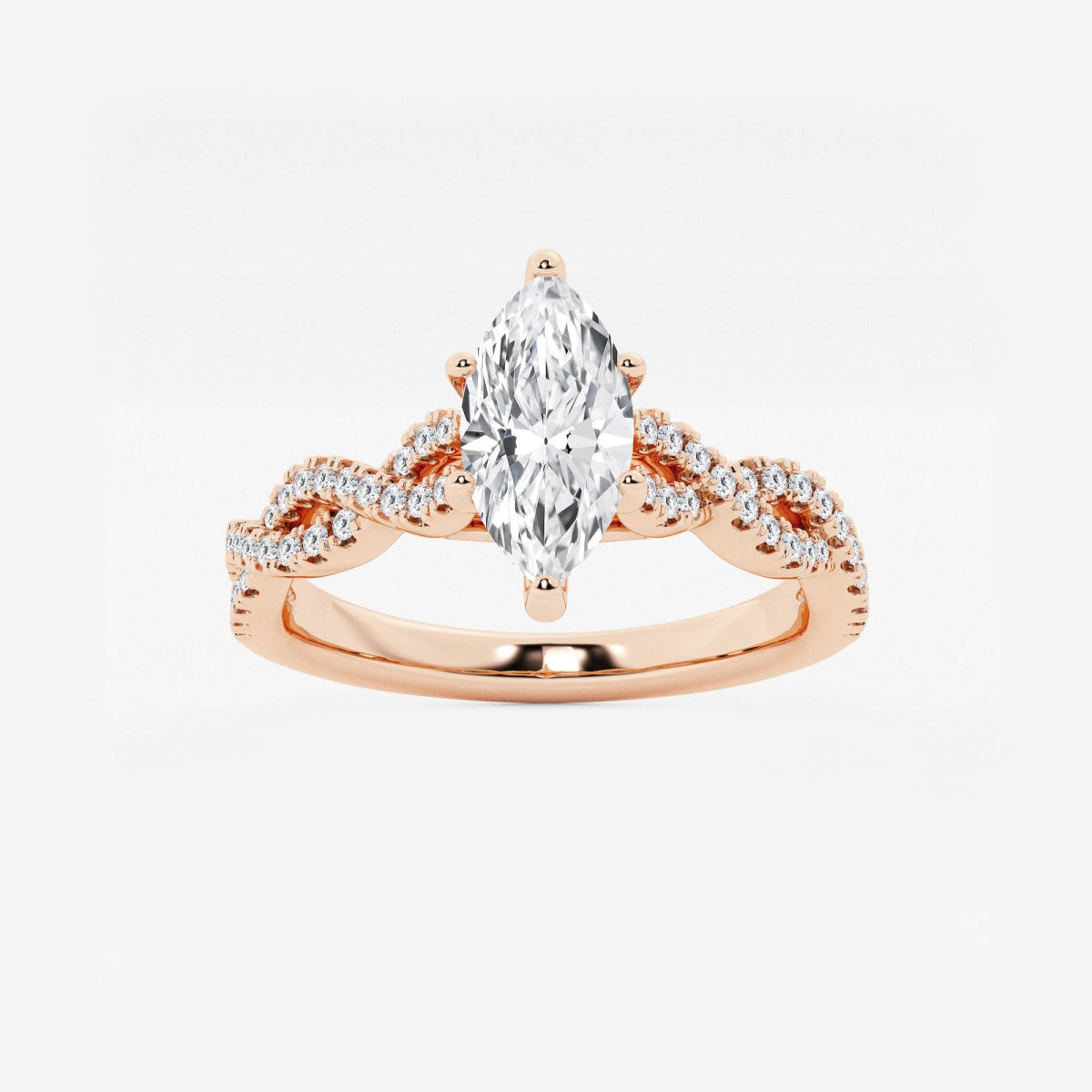 Arden - Double Twist Design Engagement Ring