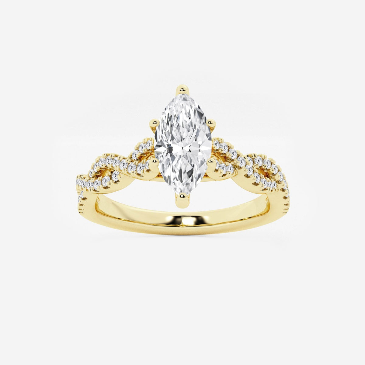 Arden - Double Twist Design Engagement Ring