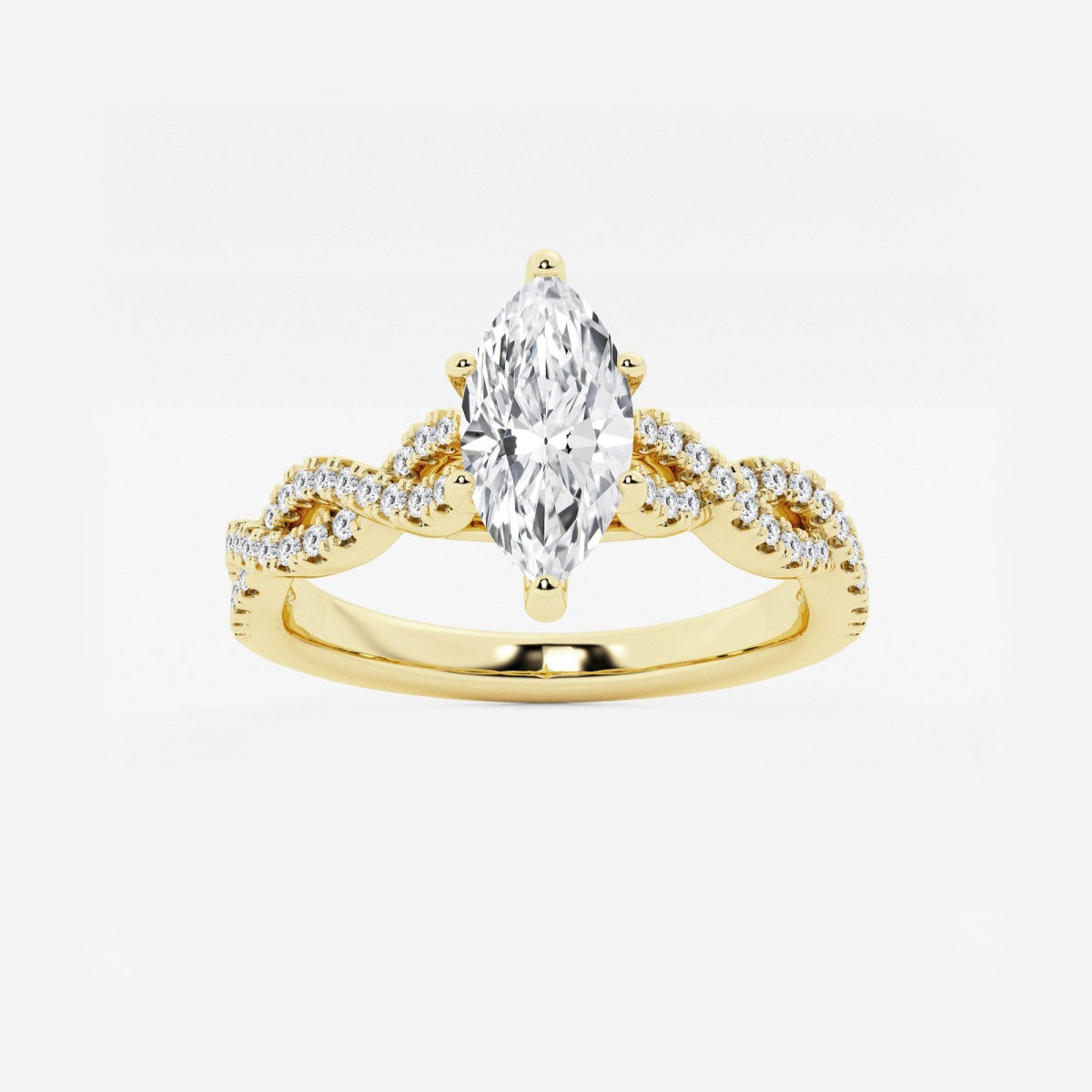 Arden - Double Twist Design Engagement Ring