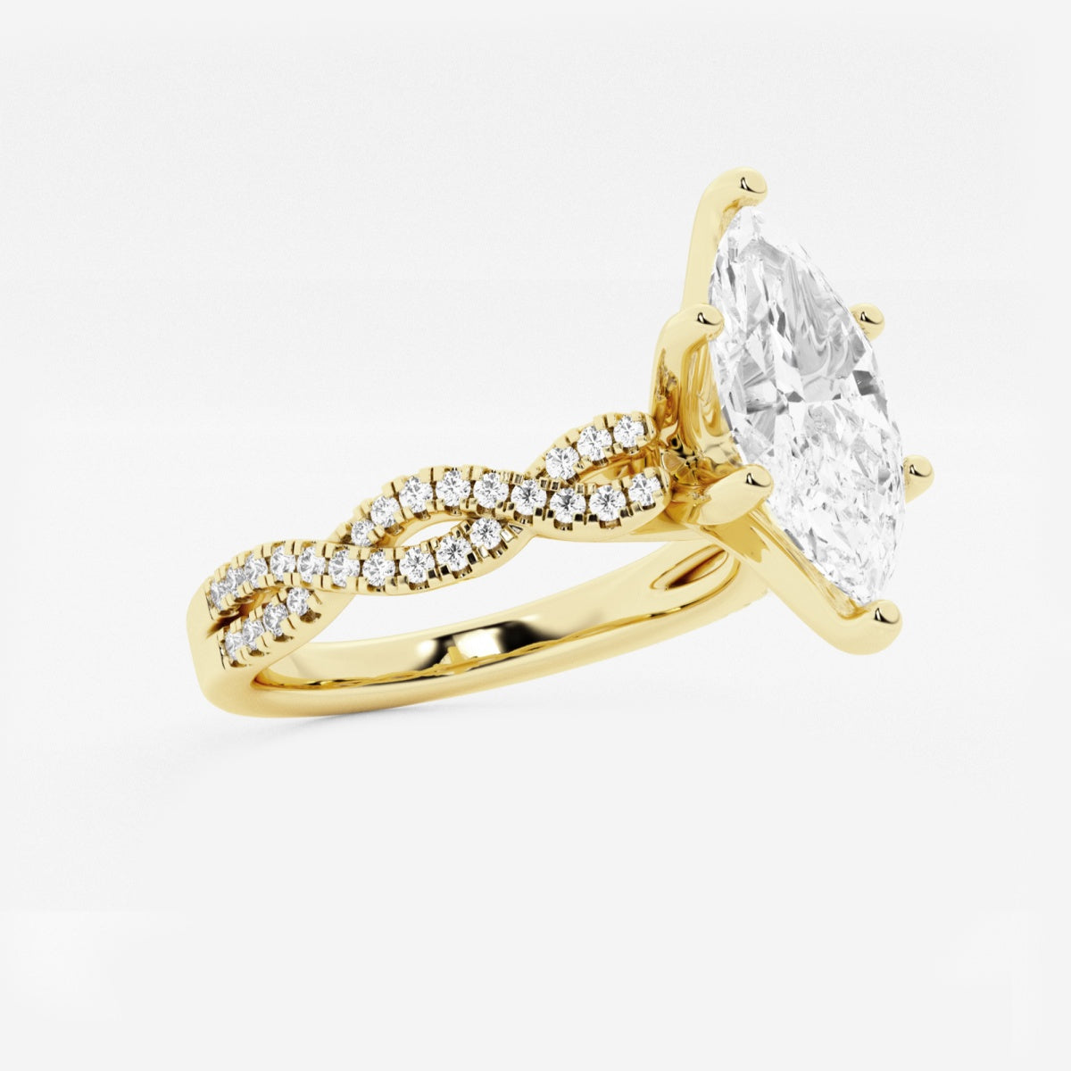 Arden - Double Twist Design Engagement Ring