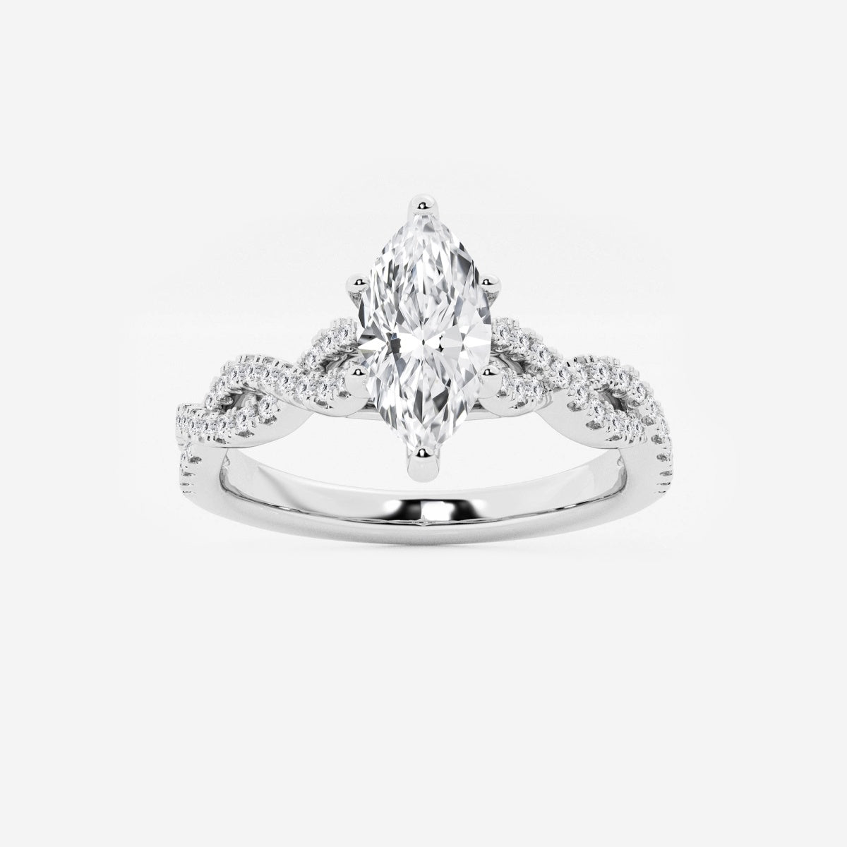 Arden - Double Twist Design Engagement Ring