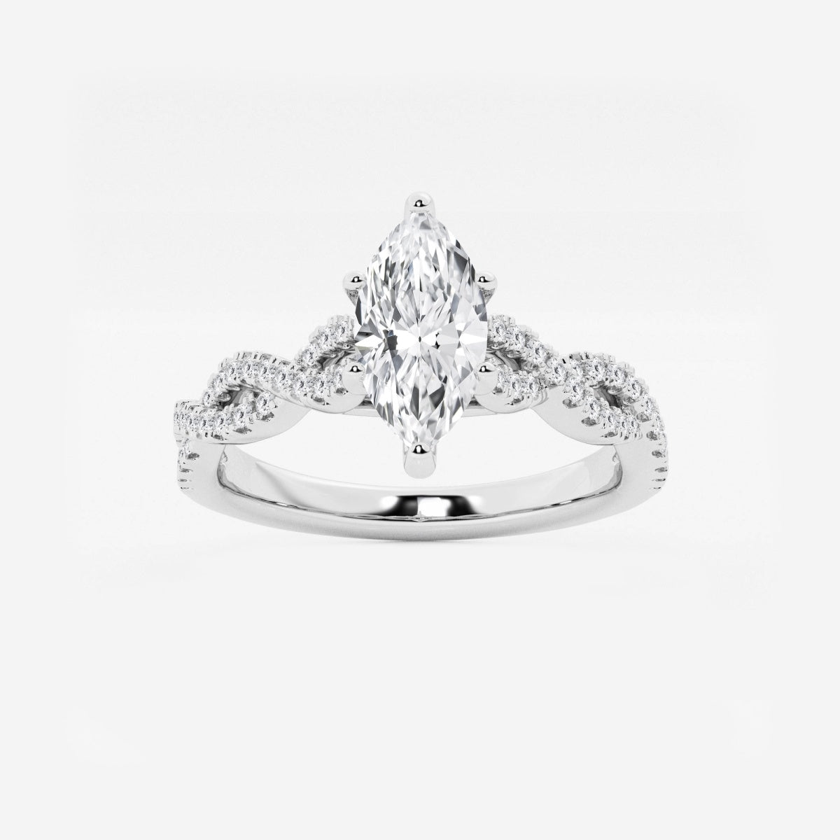 Arden - Double Twist Design Engagement Ring