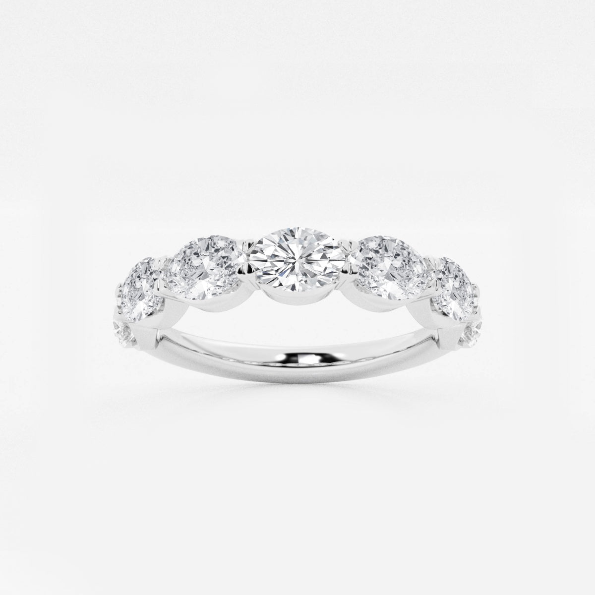 Arden - Sleek East-West Design Wedding Ring
