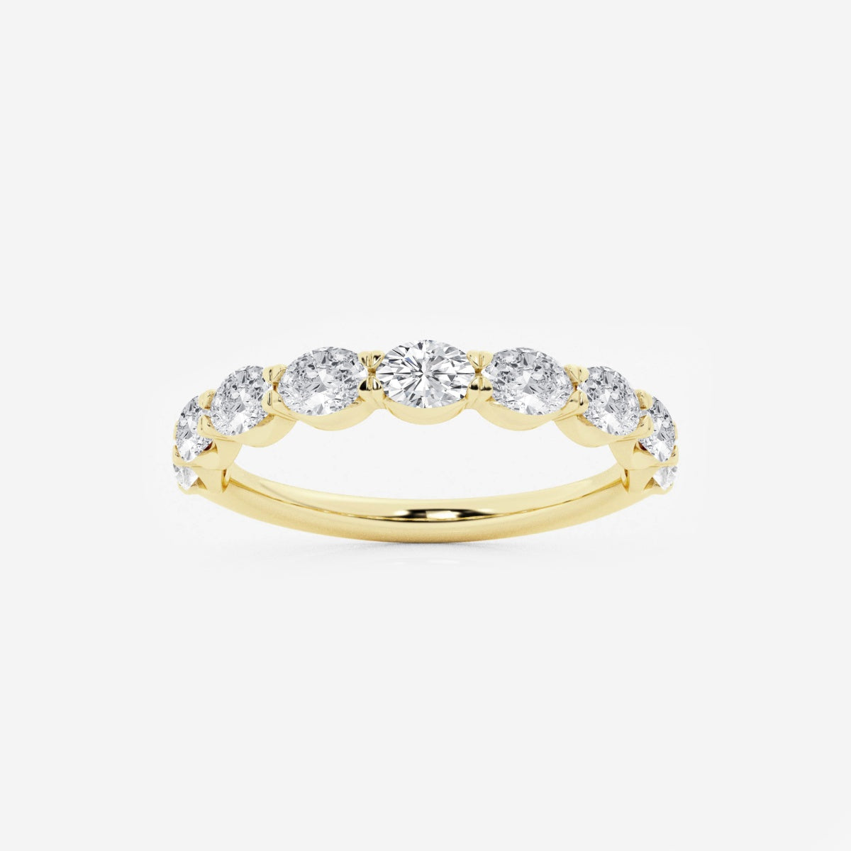 Arden - Sleek East-West Design Wedding Ring