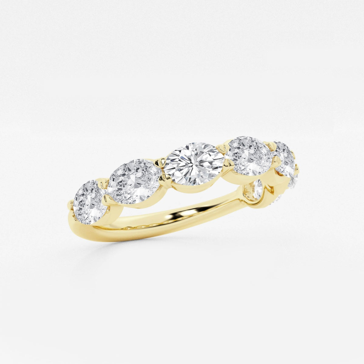 Arden - Sleek East-West Design Wedding Ring