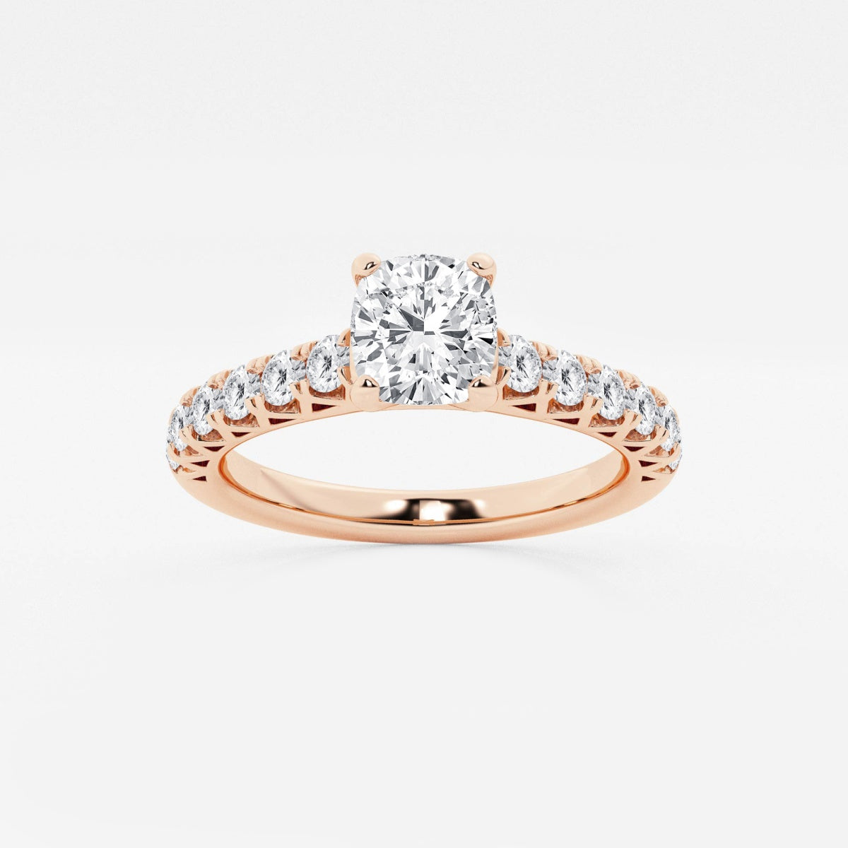 Aria - Crown-Inspired Side Stones Engagement Ring