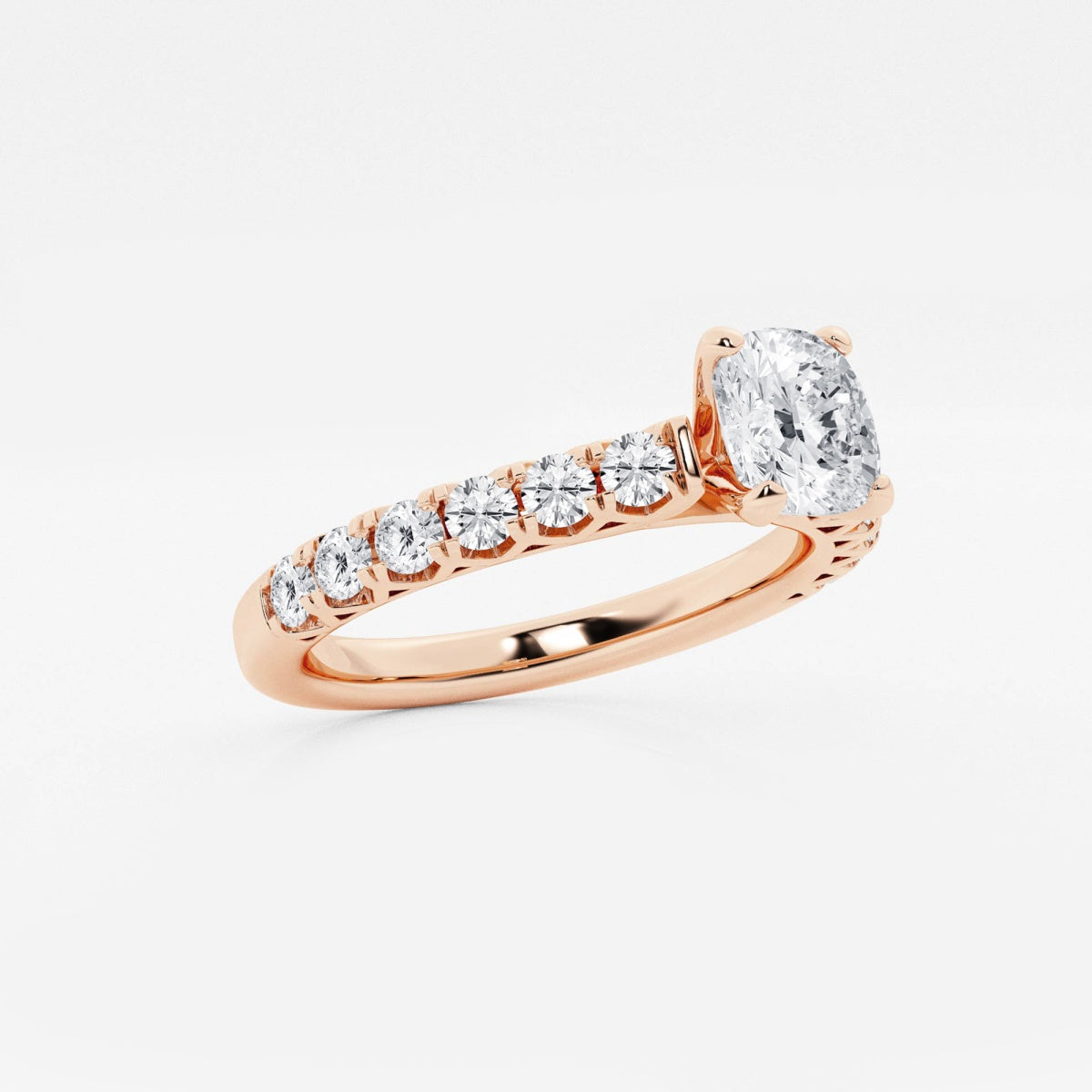 Aria - Crown-Inspired Side Stones Engagement Ring