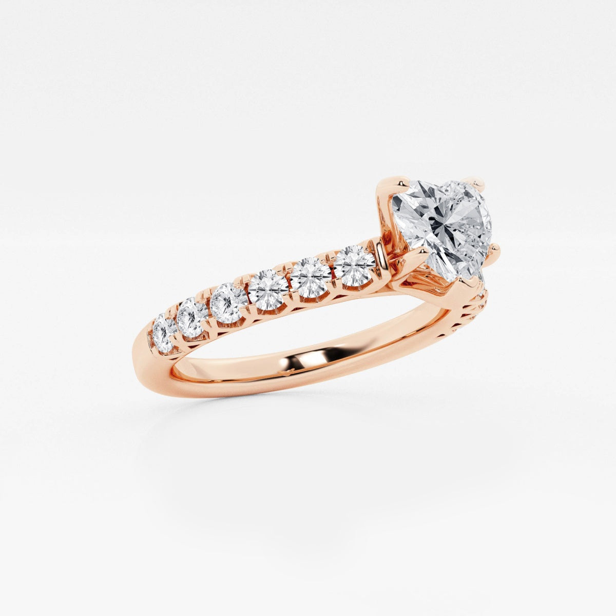 Aria - Crown-Inspired Side Stones Engagement Ring