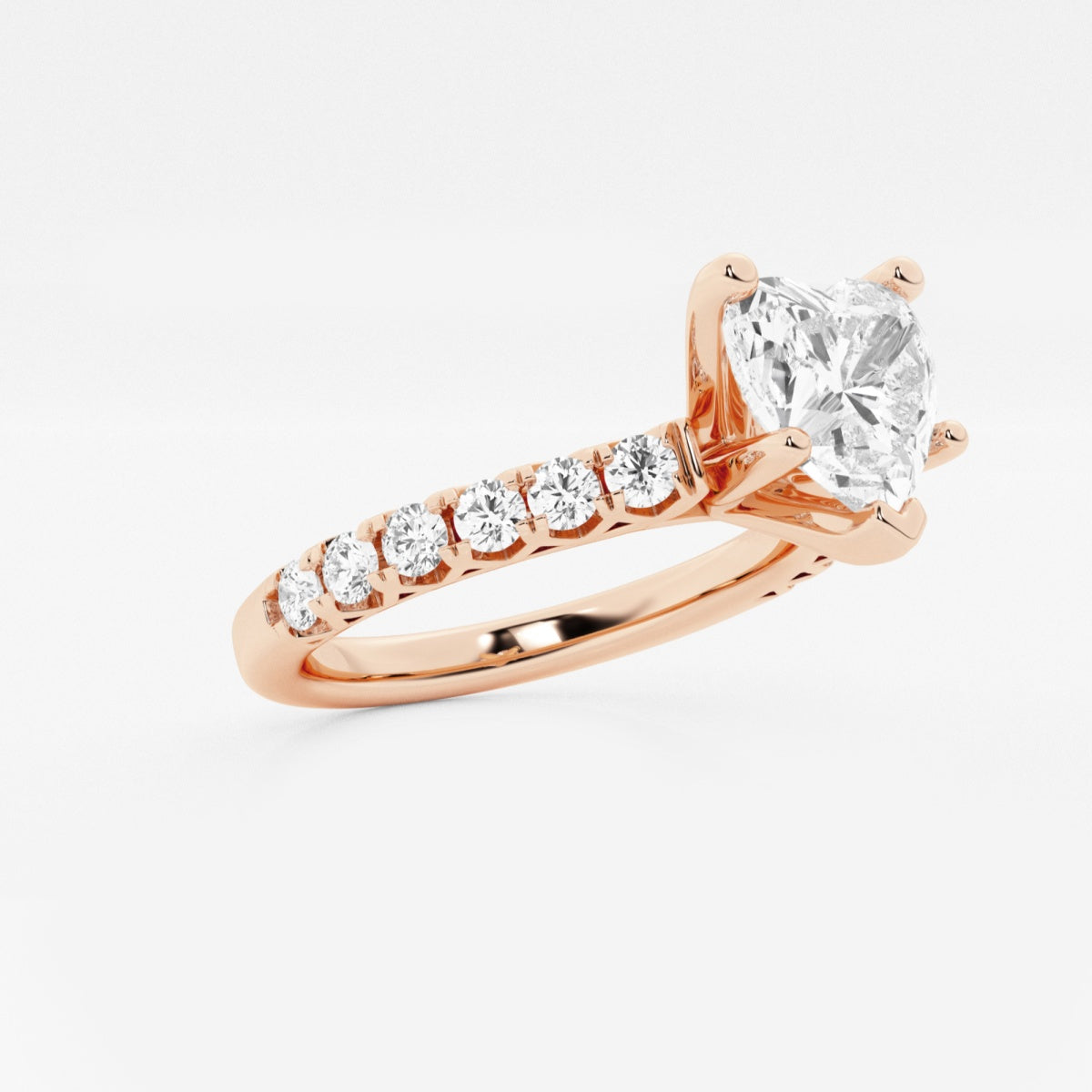 Aria - Crown-Inspired Side Stones Engagement Ring